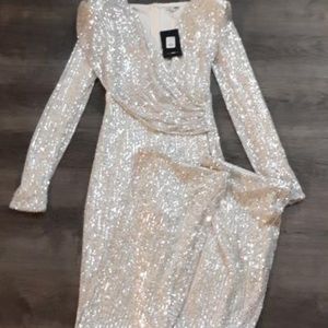 Fashion Nova ‘Samantha Sequin Jumpsuit - Silver’